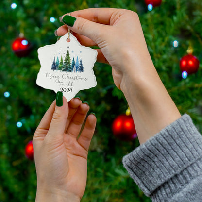 Ceramic Ornament - Christmas Forest