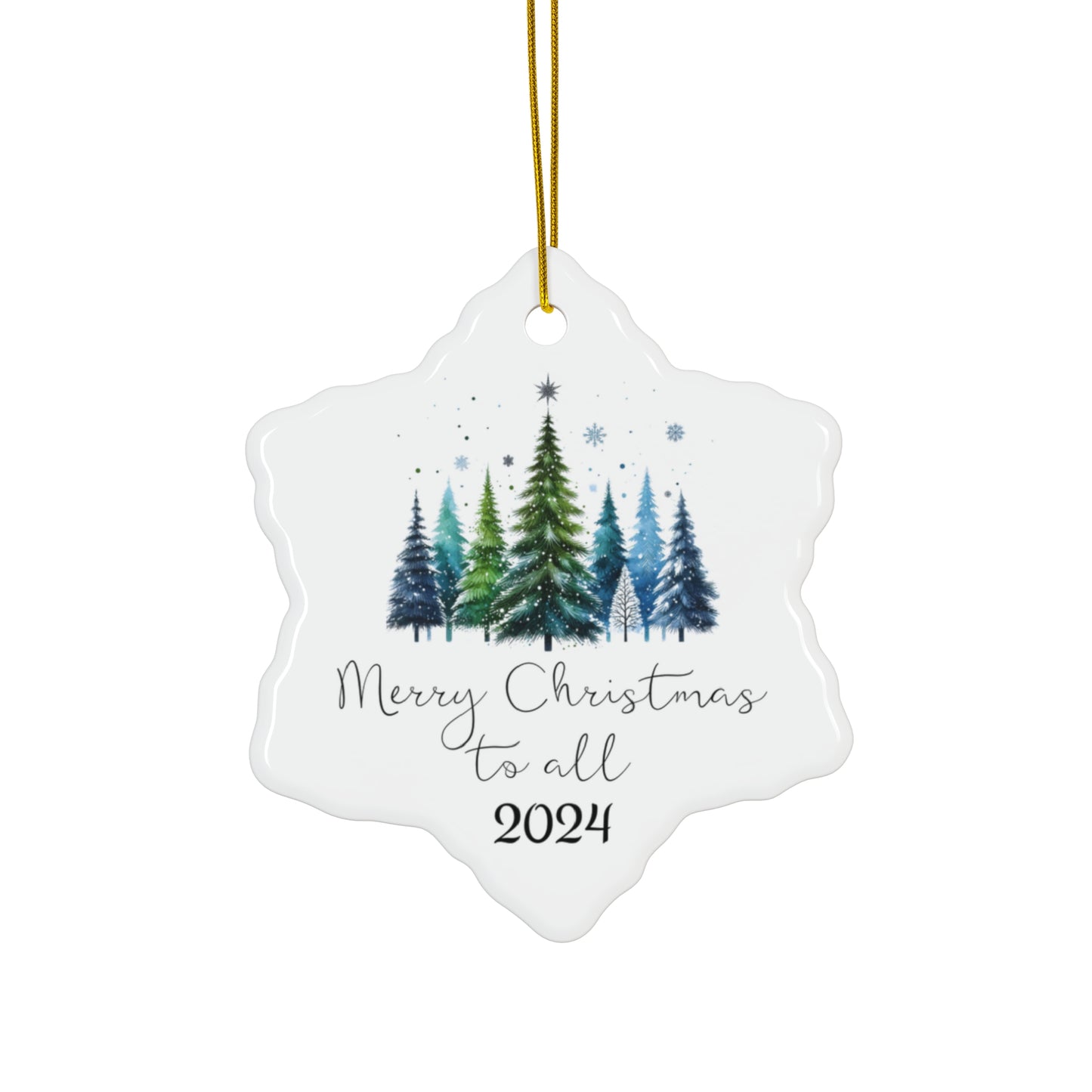 Ceramic Ornament - Christmas Forest