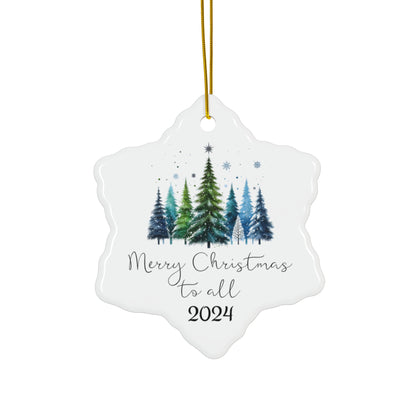 Ceramic Ornament - Christmas Forest