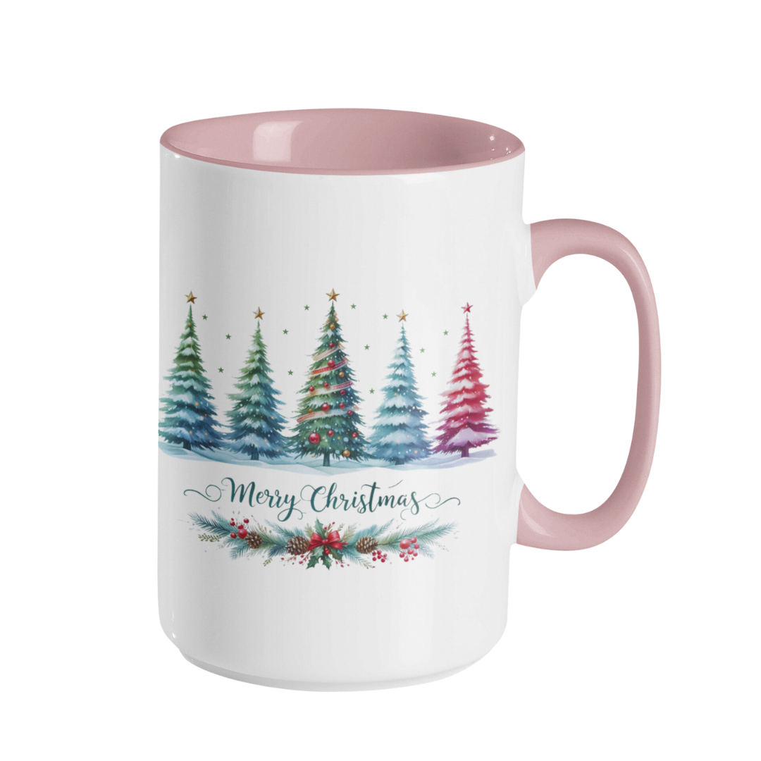 Accent Coffee Mug (11, 15 oz) - Christmas Forest