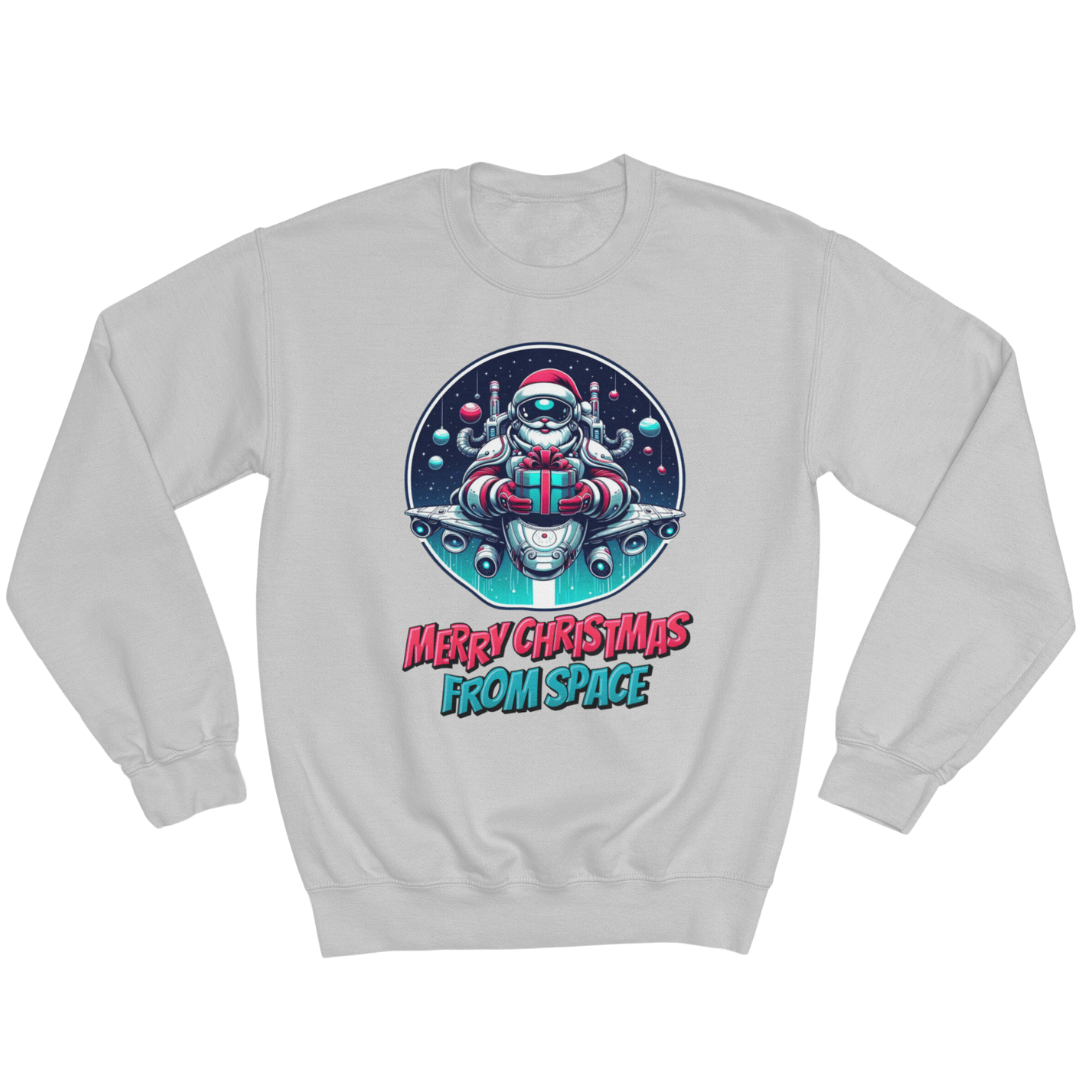 Sudadera unisex de cuello redondo - Navidad en el espacio