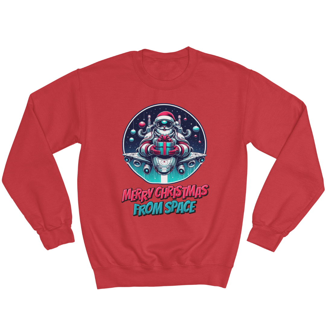 Sudadera unisex de cuello redondo - Navidad en el espacio