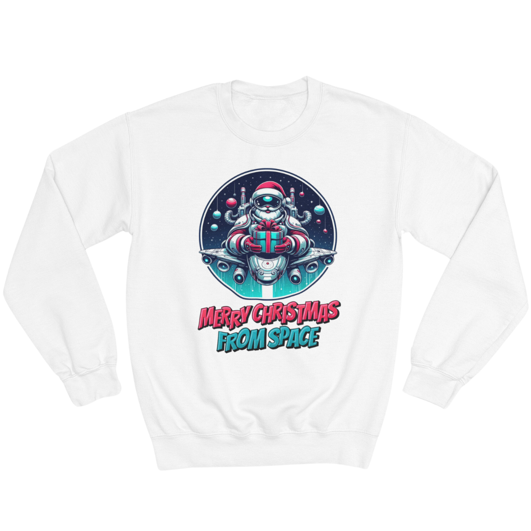 Sudadera unisex de cuello redondo - Navidad en el espacio