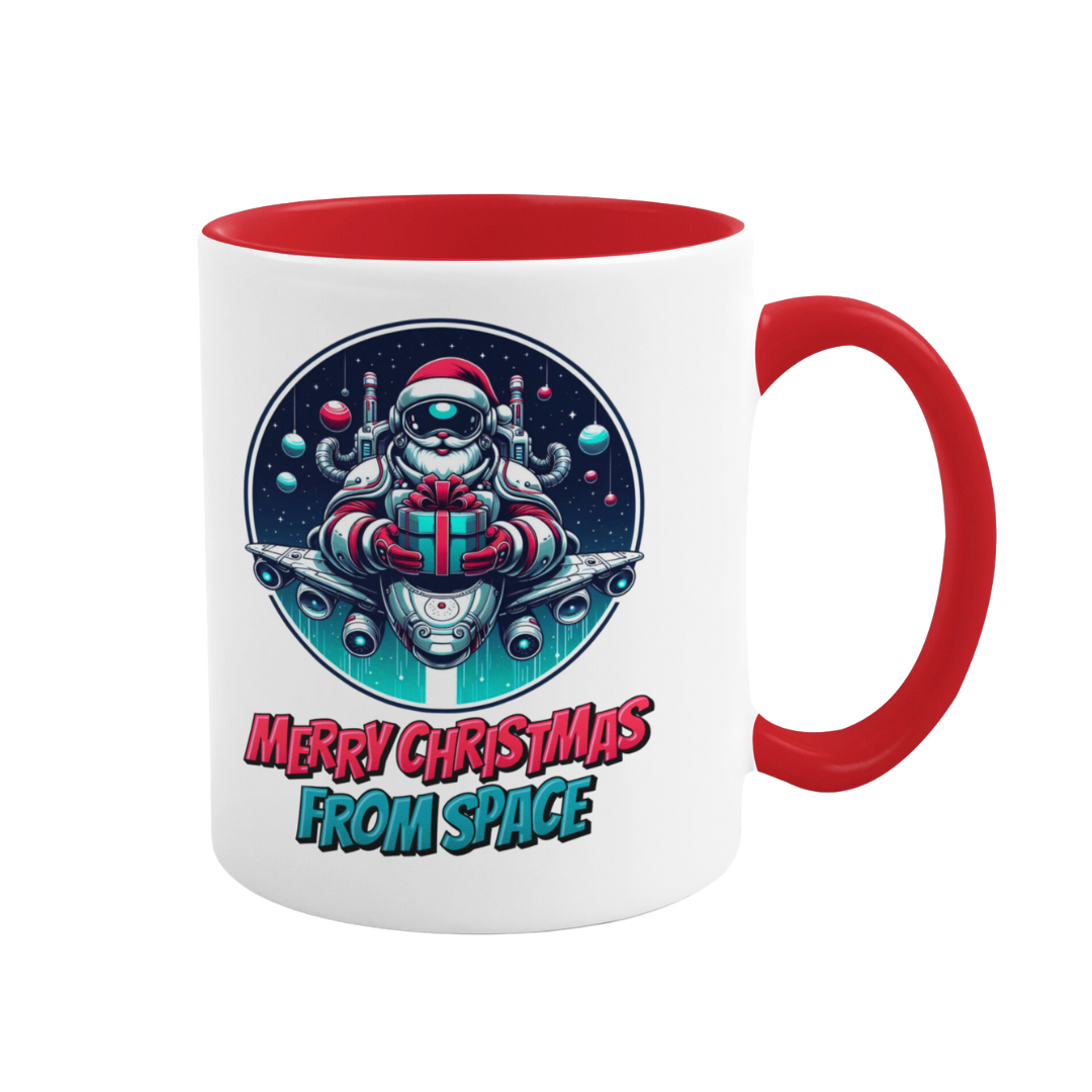 Accent Coffee Mug (11, 15 oz) - Christmas in Space