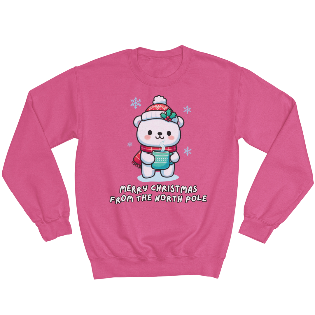 Unisex Crewneck Sweatshirt - Christmas with Polar Bear