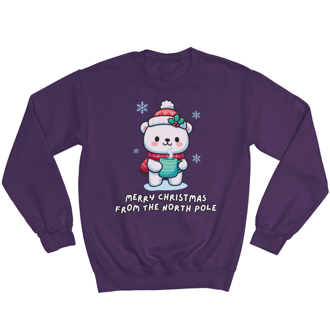 Unisex Crewneck Sweatshirt - Christmas with Polar Bear