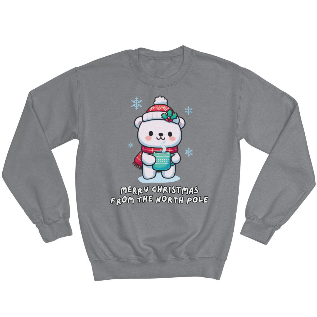 Unisex Crewneck Sweatshirt - Christmas with Polar Bear