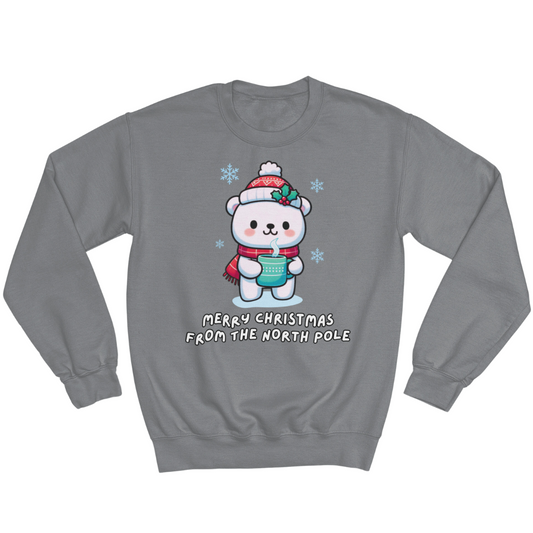 Unisex Crewneck Sweatshirt - Christmas with Polar Bear