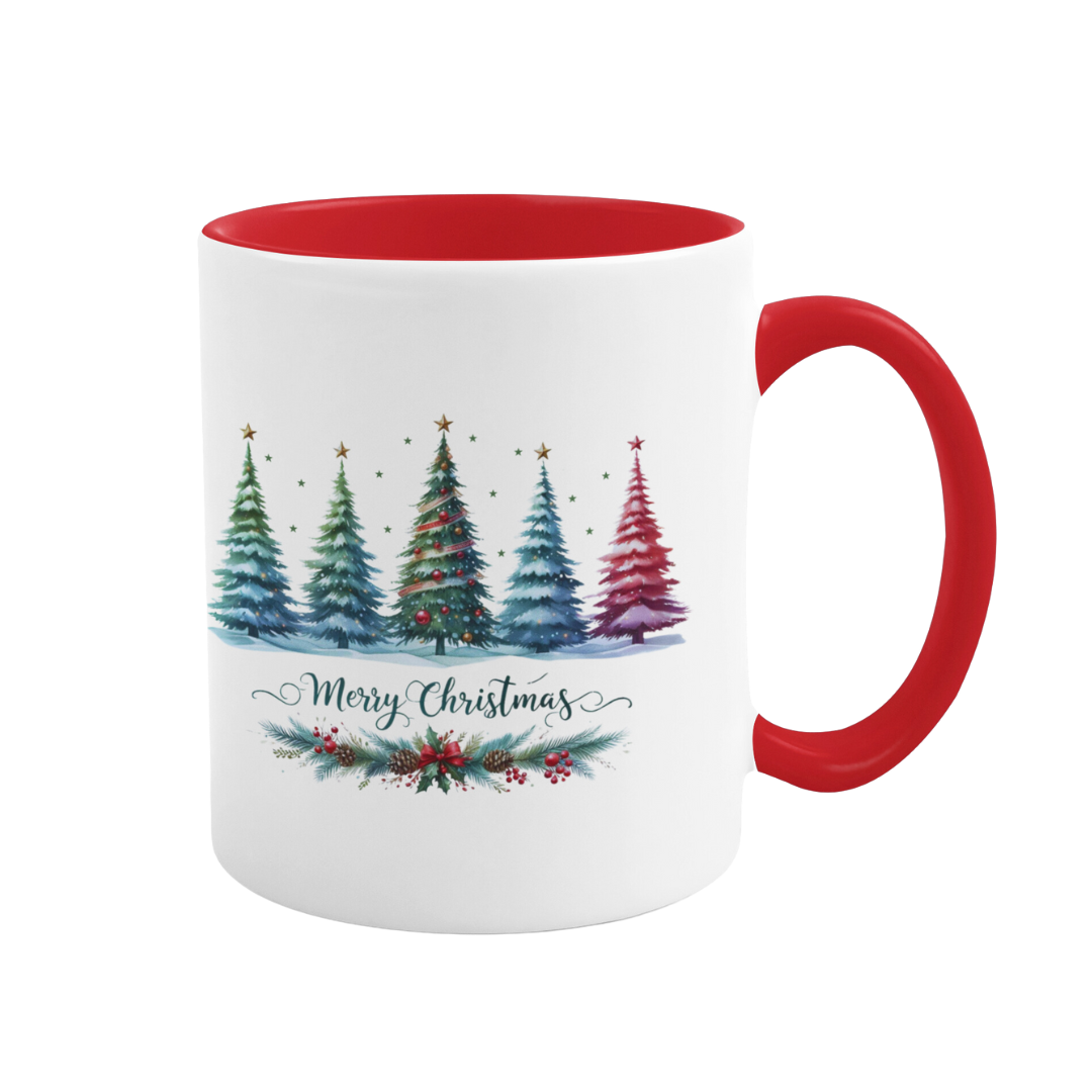 Accent Coffee Mug (11, 15 oz) - Christmas Forest