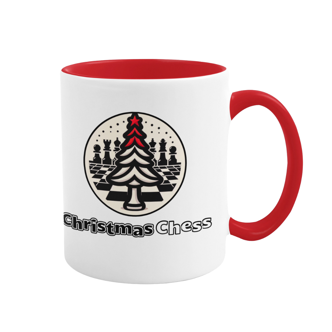 Accent Coffee Mug (11, 15 oz) - Christmas Checkmate