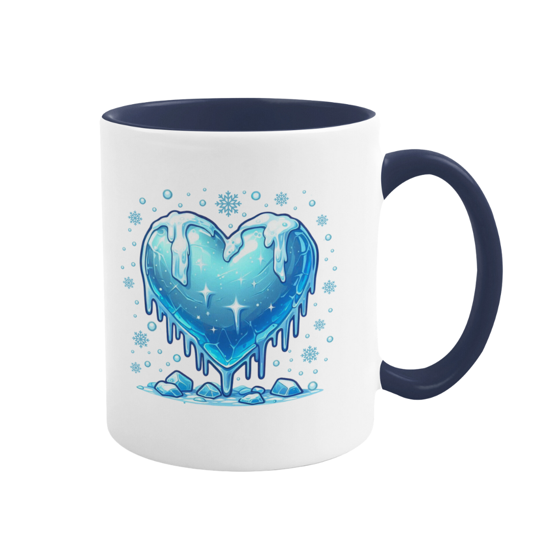 Accent Coffee Mug (11, 15 oz) - Christmas Frozen Heart