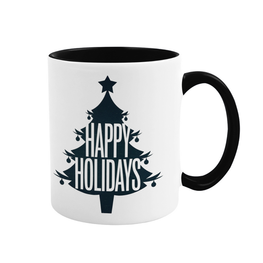 Accent Coffee Mug (11, 15 oz) - Christmas Silhouette