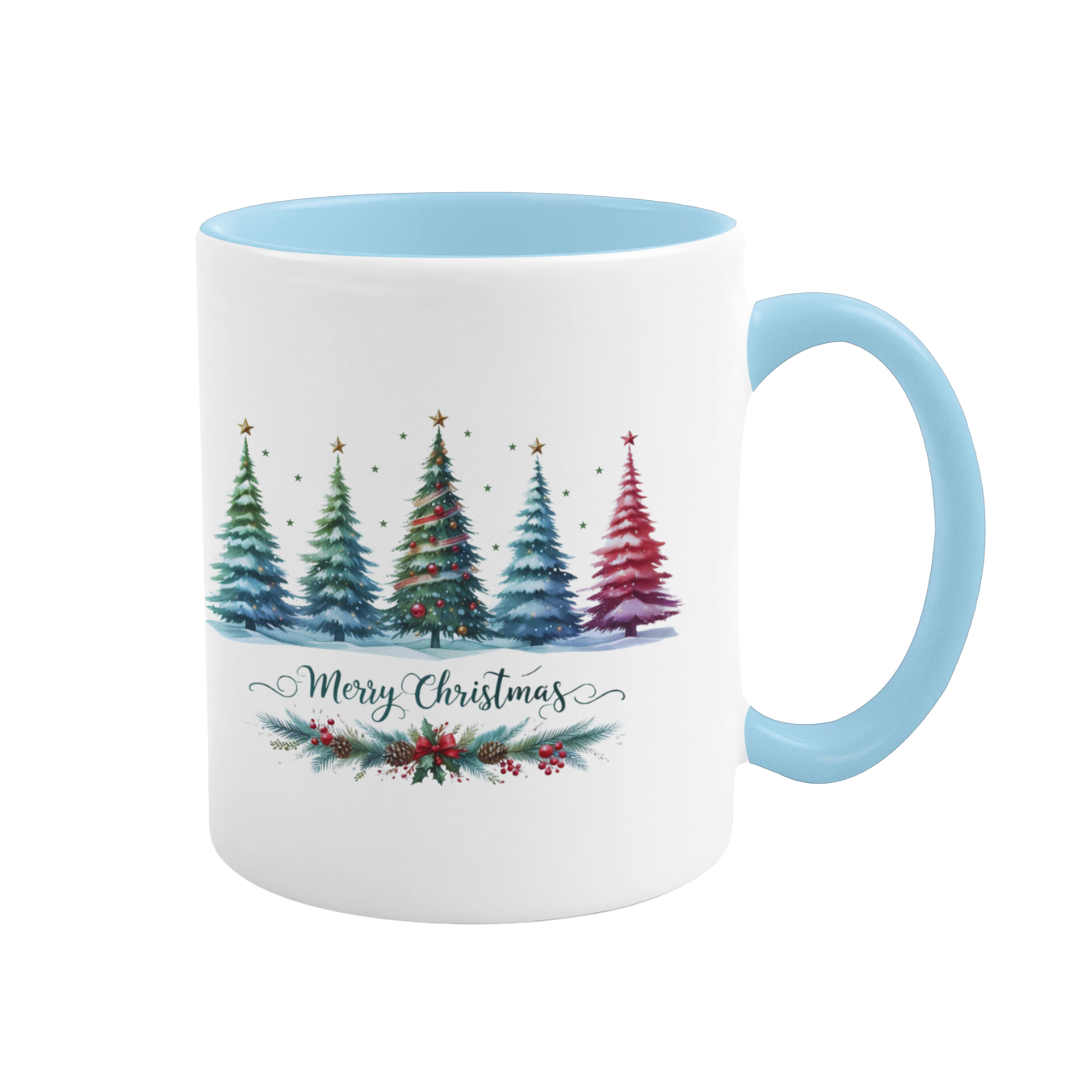 Accent Coffee Mug (11, 15 oz) - Christmas Forest