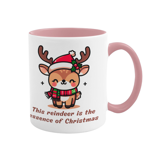 Accent Coffee Mug (11, 15 oz) - The Most Adorable Reindeer