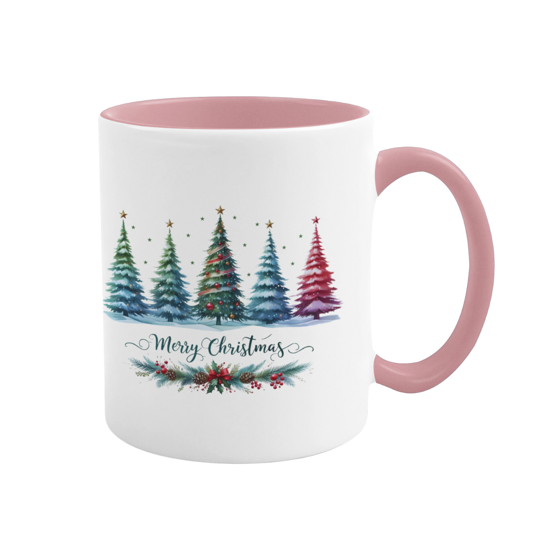 Accent Coffee Mug (11, 15 oz) - Christmas Forest