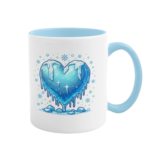 Accent Coffee Mug (11, 15 oz) - Christmas Frozen Heart