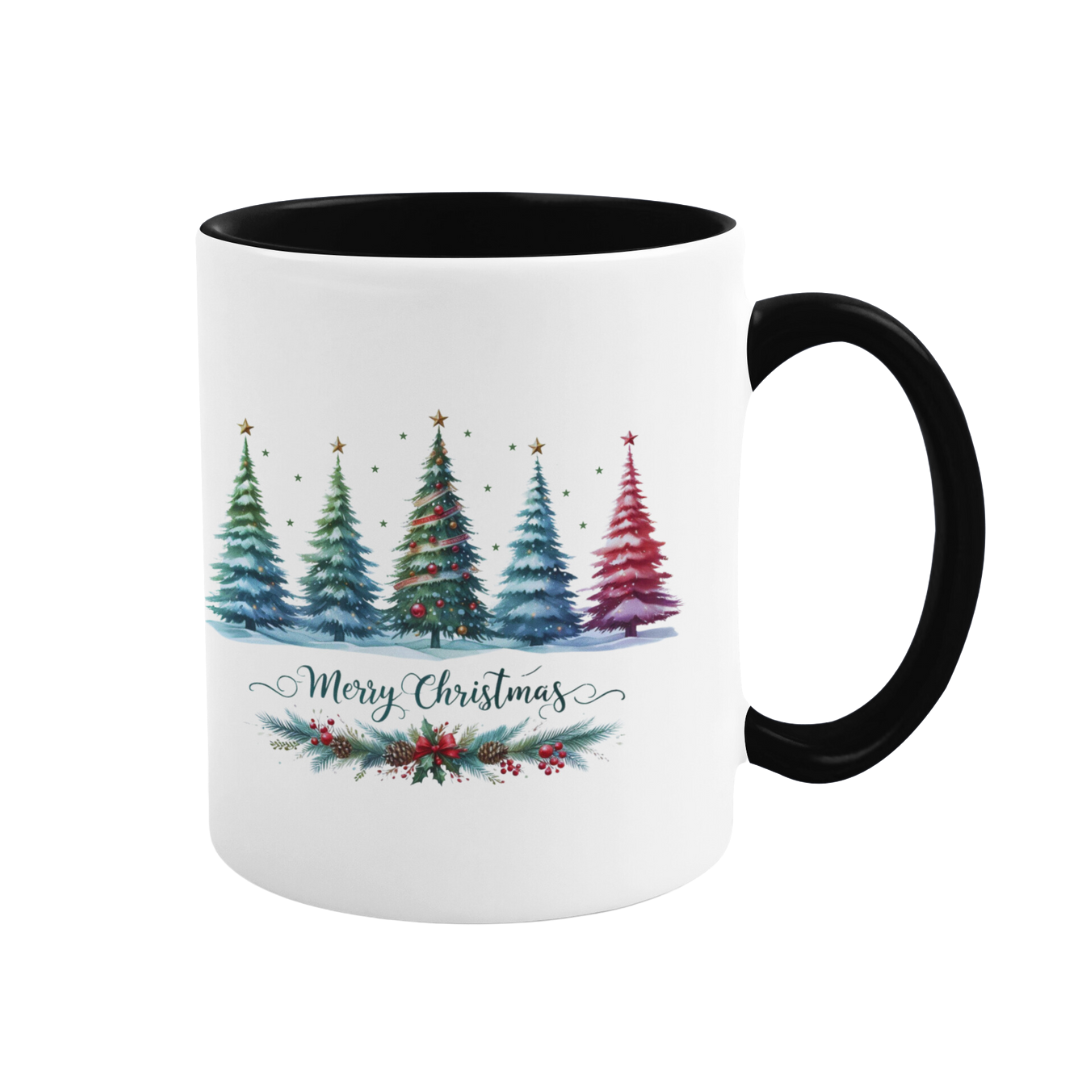 Accent Coffee Mug (11, 15 oz) - Christmas Forest